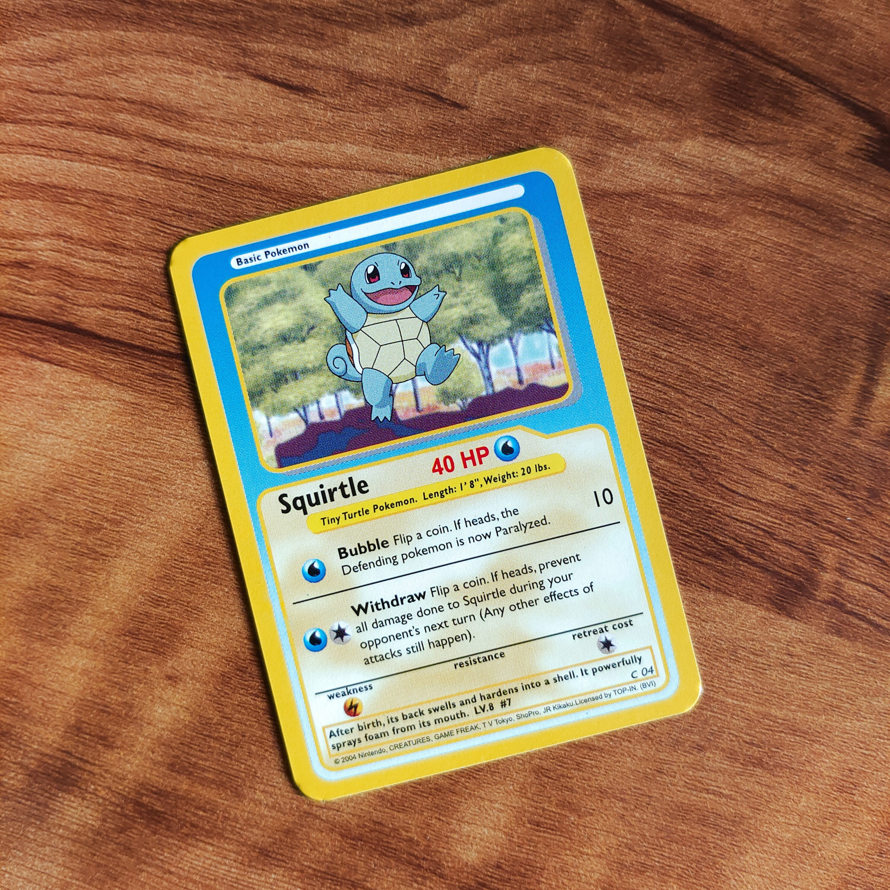 Funskool Pokemon Squirtle Trading Card ( INDIAN Pokemon TCG Cards )