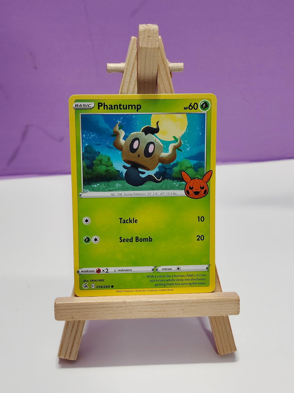 Phantump Pokemon Trick or Trade Trading Card