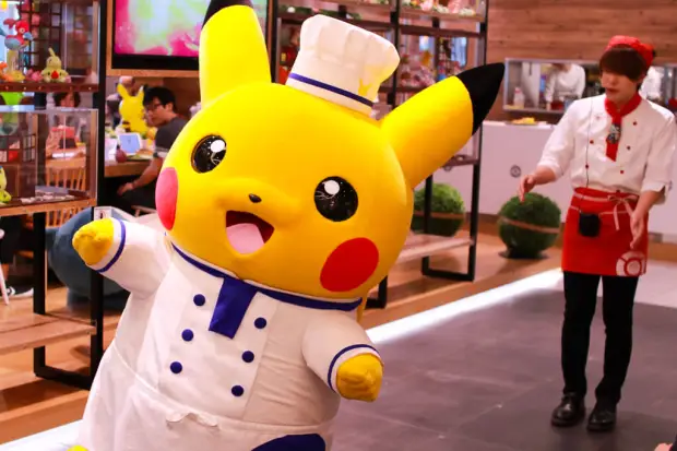 The dancing Pikachu at the Pokémon Café