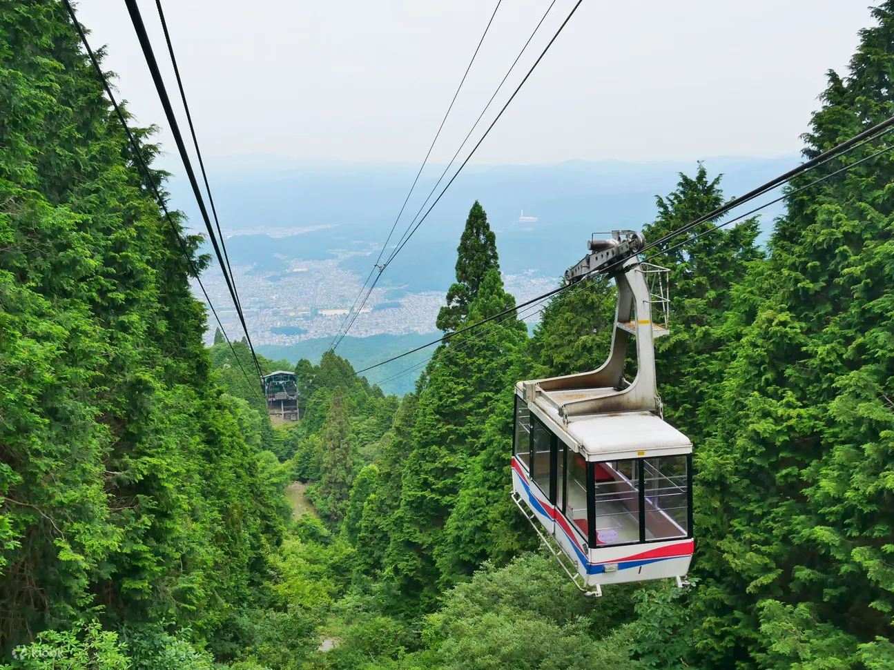 The scenic cable car on Mt. Hiei