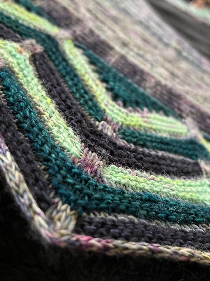 Picture of a hand-knit shawl