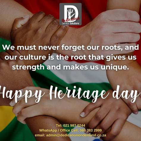 Wishing everyone a happy Heritage Day!