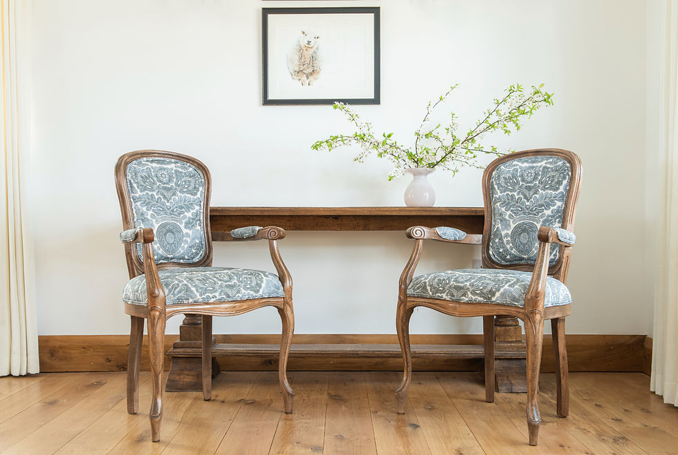 two beautiful antique style accent chairs with arms