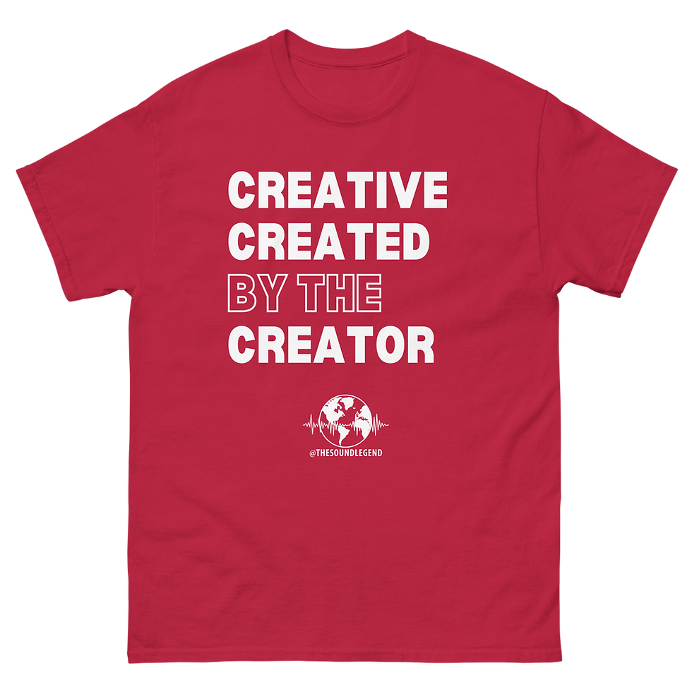 Miniaturbild: Creative Created by the Creator | White font | Unisex Classic Tee