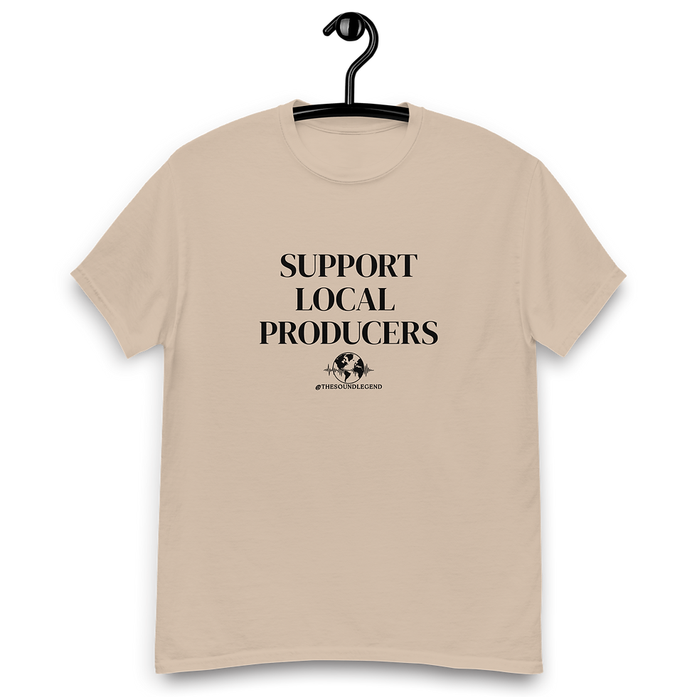 Thumbnail: Support Local Producers | Black font | Unisex Classic Tee