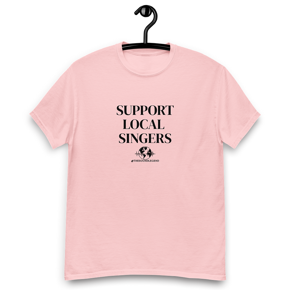 Thumbnail: Support Local Singers | Black font | Unisex Classic Tee