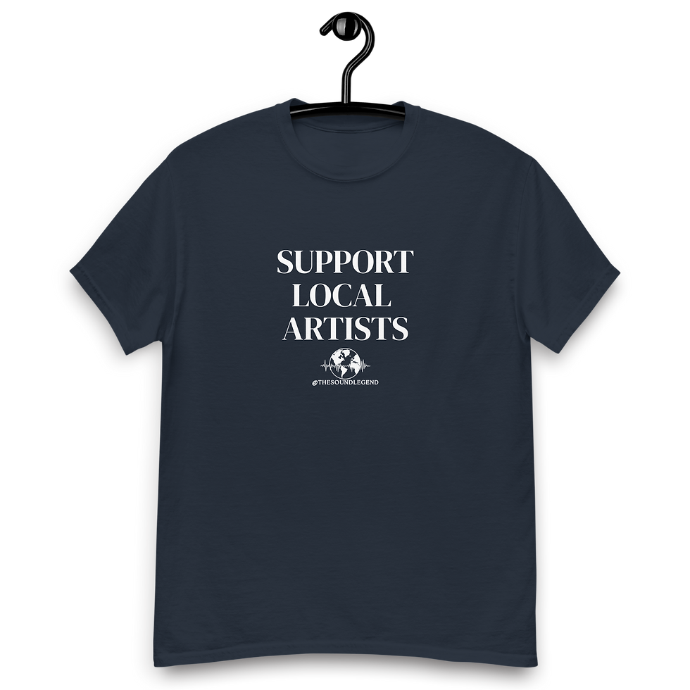 Thumbnail: Support Local Artists | White font | Unisex Classic Tee