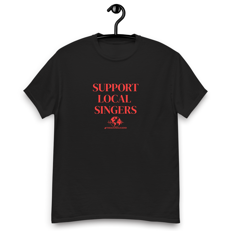Support Local Singers | Red font | Unisex Classic Tee