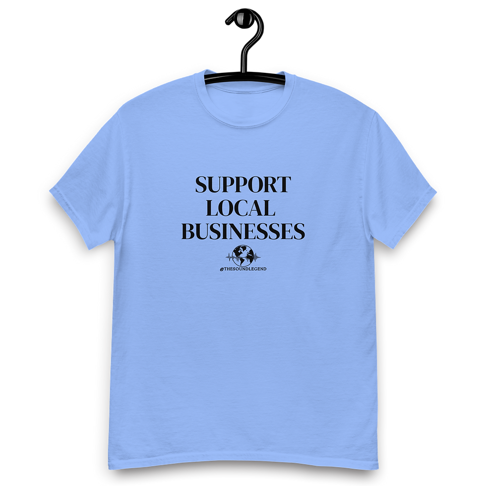 Thumbnail: Support Local Businesses | Black font | Unisex Classic Tee