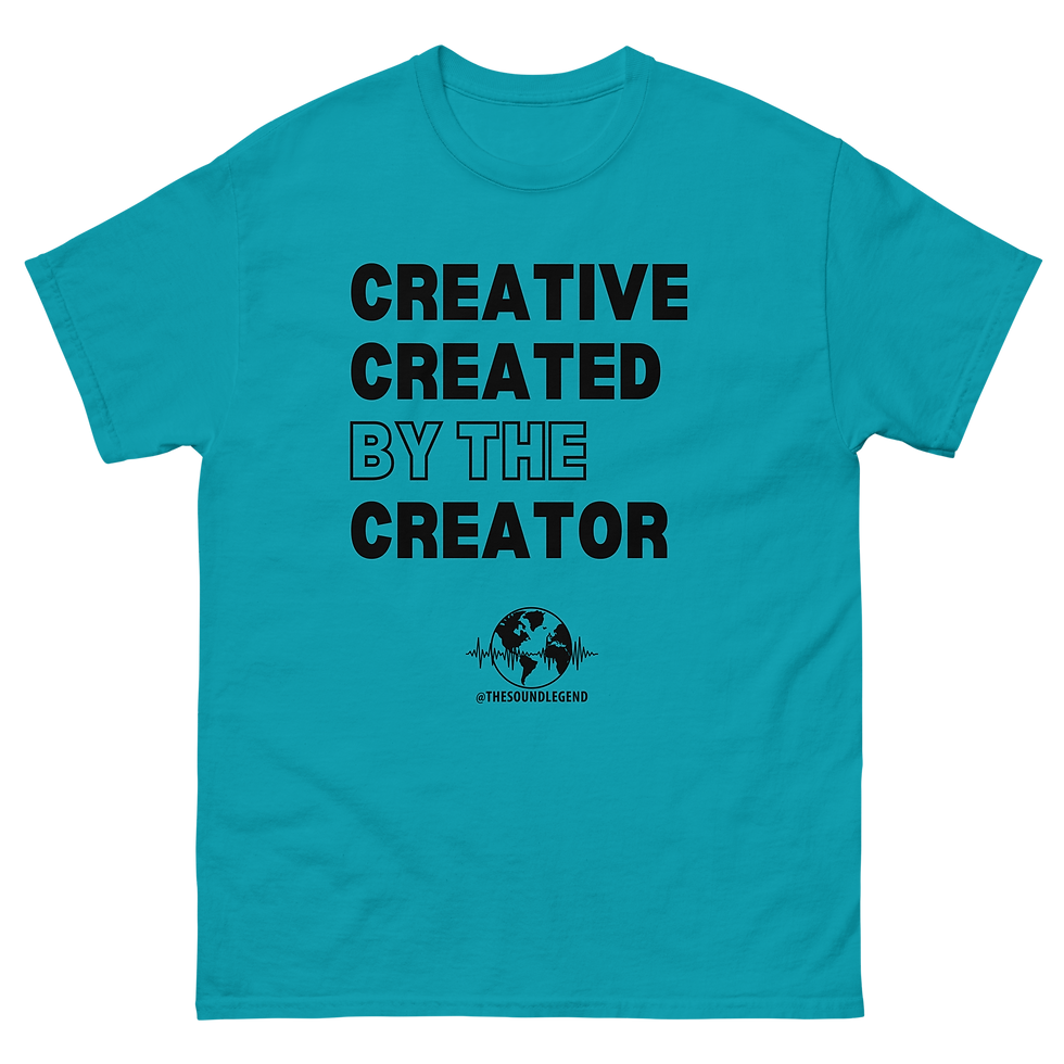 Miniatura: Creative Created by the Creator | Black font | Unisex Classic Tee