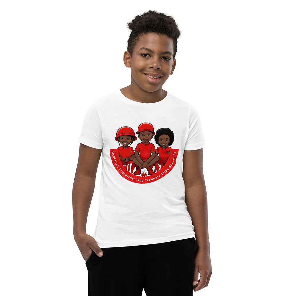 Thumbnail: Youth Short Sleeve T-Shirt - Sickle Cell Guardians - Tiny Troopers Tribe
