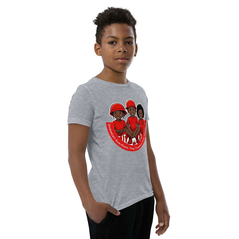 Thumbnail: Youth Short Sleeve T-Shirt - Sickle Cell Guardians - Tiny Troopers Tribe
