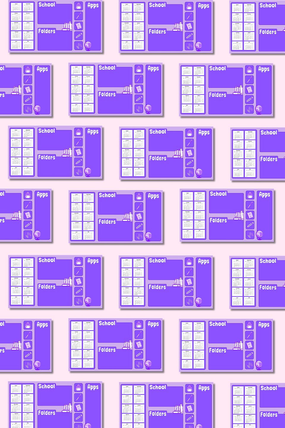 Purple School Desktop Wallpaper