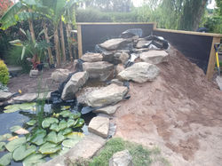 Large waterfall under construction