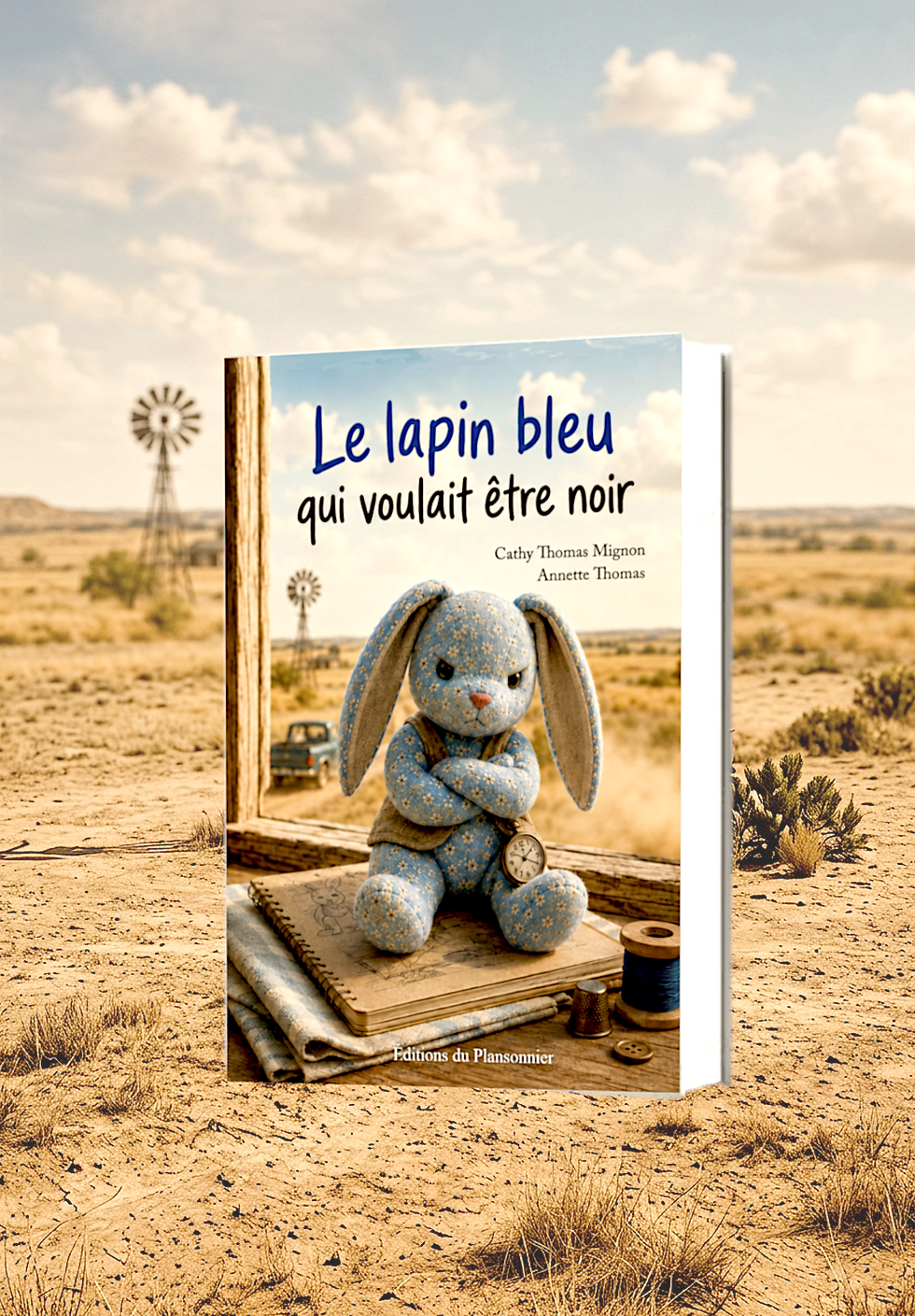 Livre roman Le lapin bleu qui voulait être noir