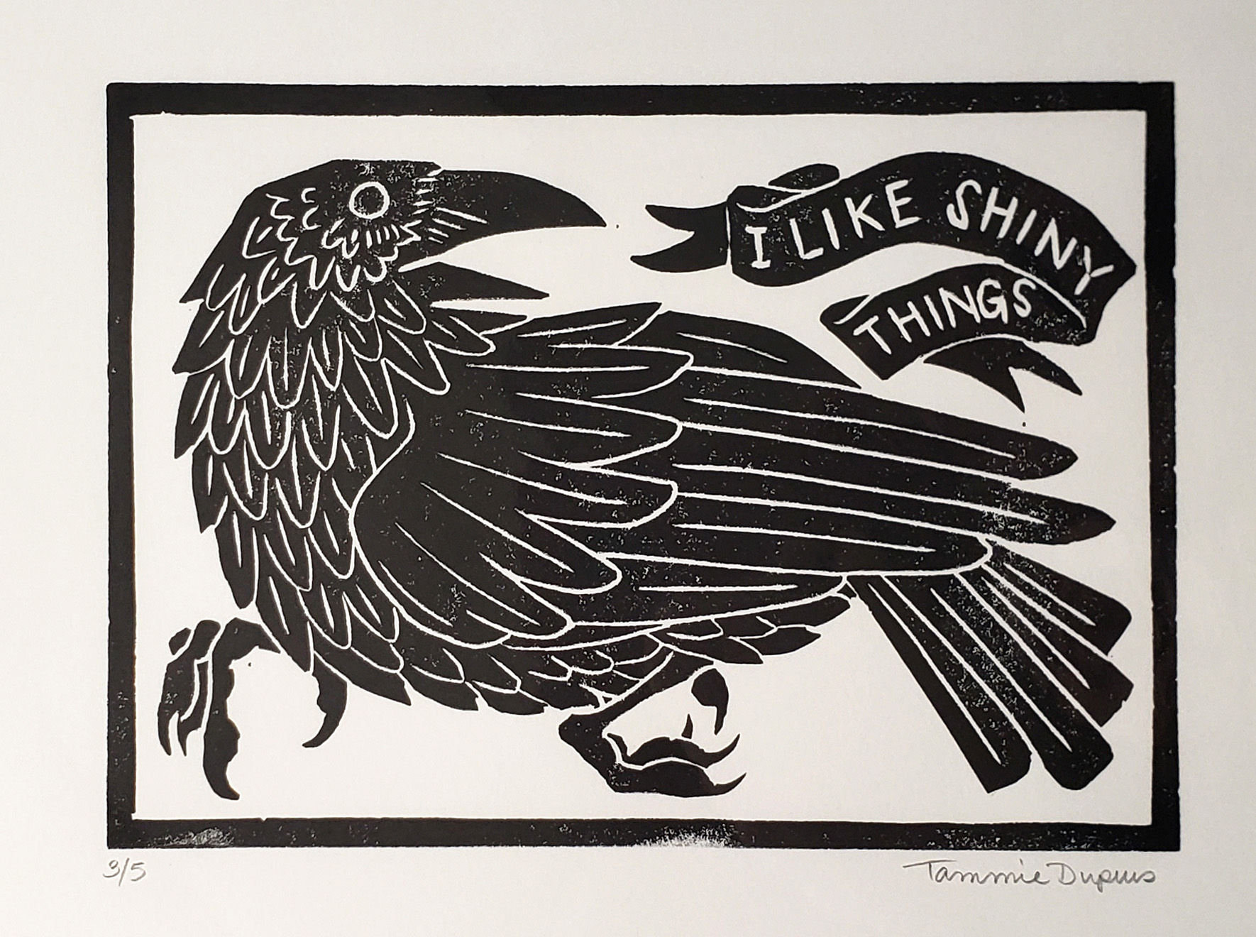 Medieval Crow - Block Print