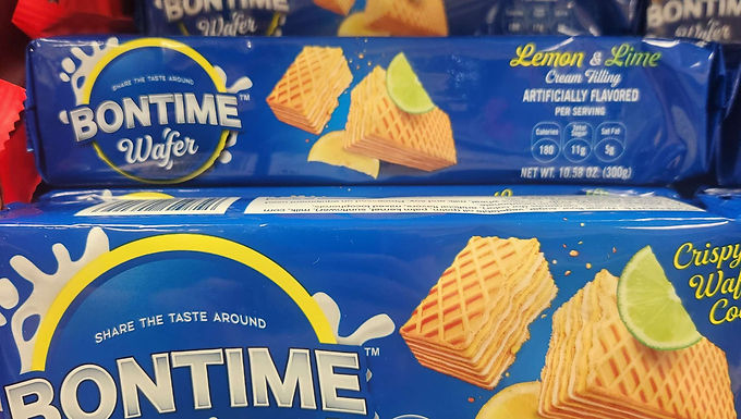 Bontime Wafer Cookies with Lemon Lime Filling