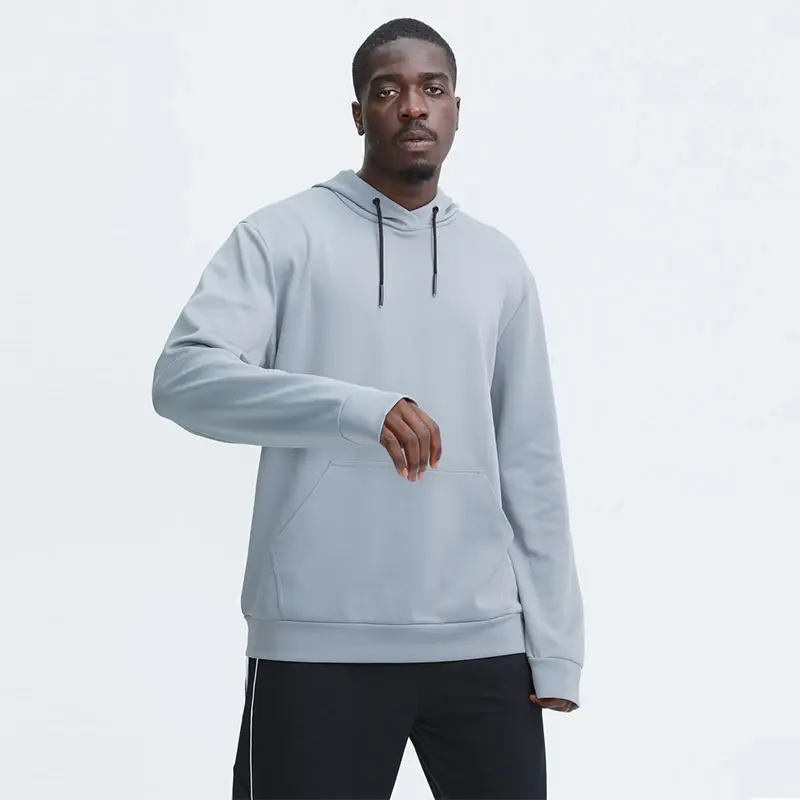 Thumbnail: Oversized Letter Logo Men High Street Double Line Casual Hoodie Sweatshirt