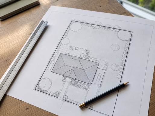 Block plan for a Newcastle householder planning application showing the existing building, plot boundaries, proposed extension and key dimensions