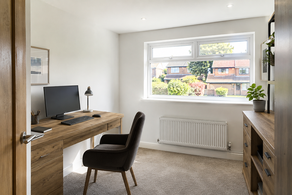 Garage converted into a home office in Newcastle