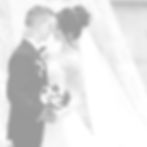 Couple first kiss at their wedding