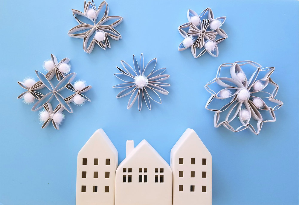 Paper Roll Snowflakes