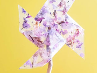 Pressed Flower Pinwheel