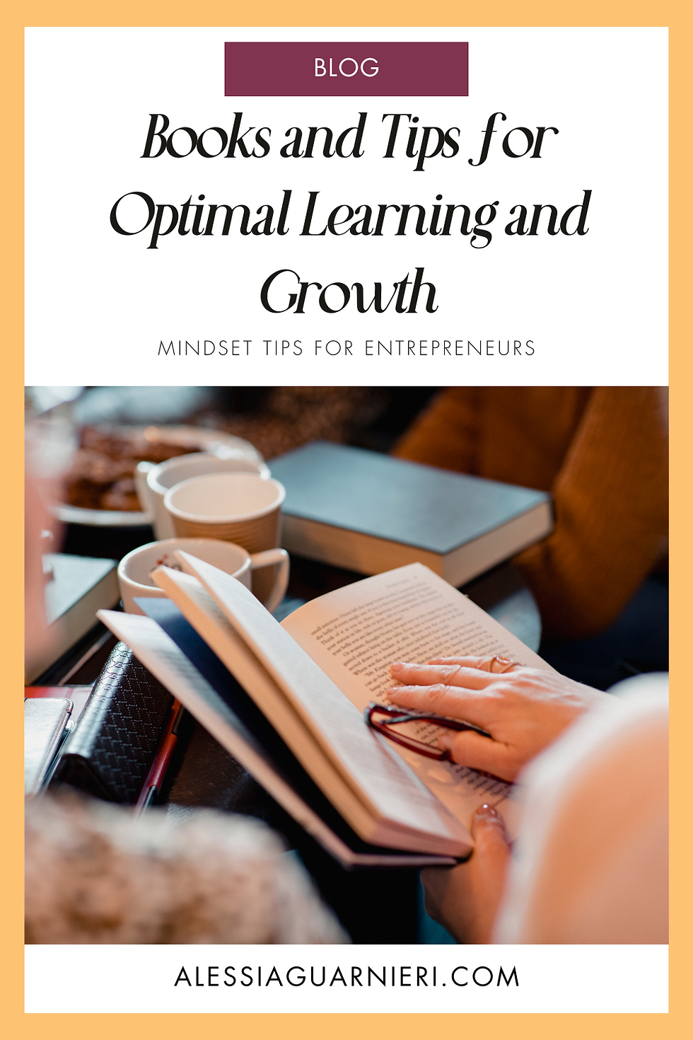 woman reading a book in a cafè with friends