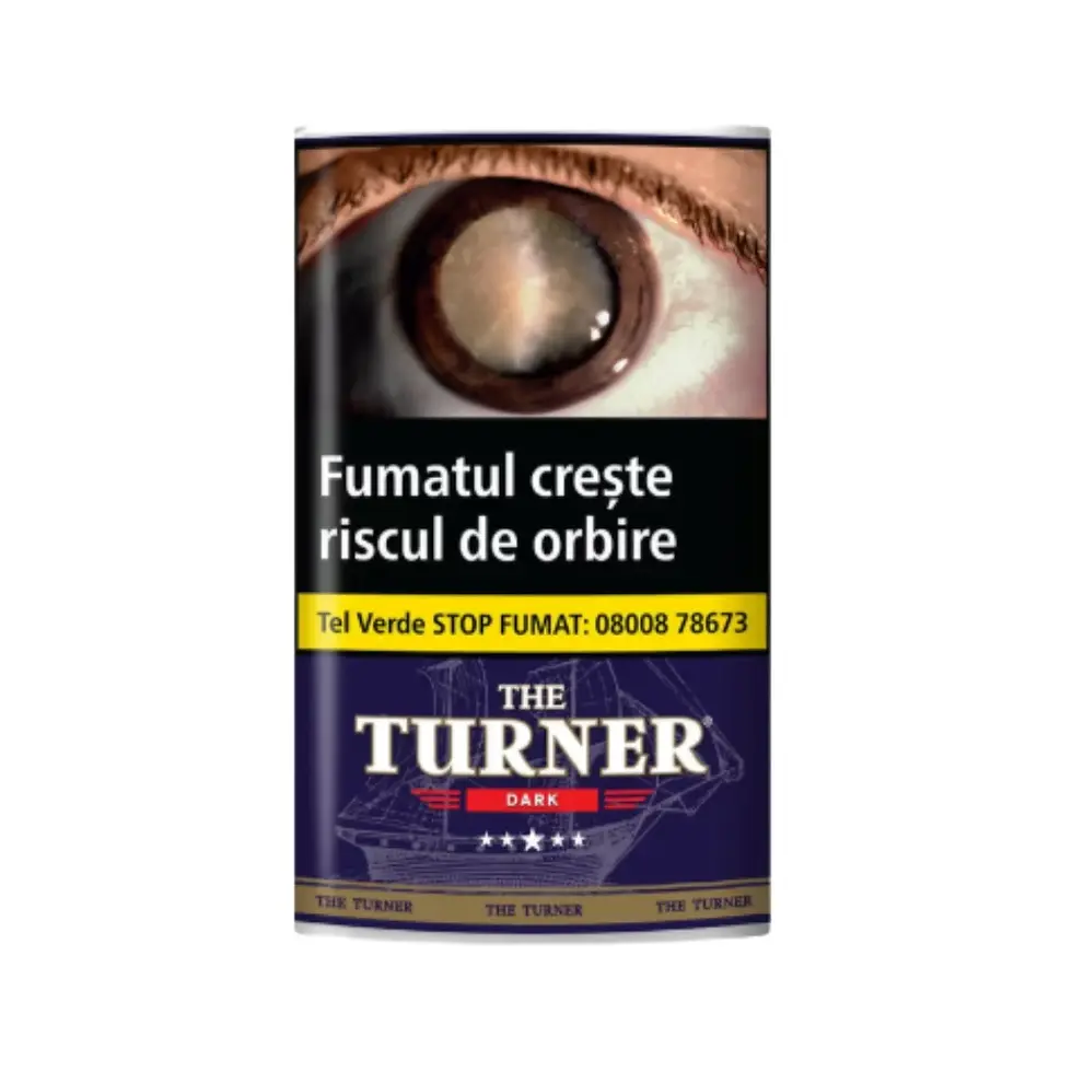 Tutun The Turner Dark 30g, tutun negru pentru rulat din Kentucky si Burley, tarie tare