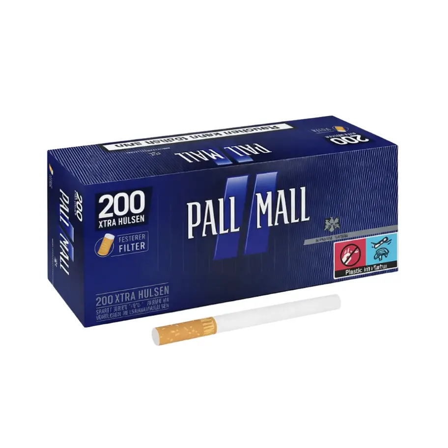 tuburi tigari pall mall blue extra 25mm 200 bucati filtru galben fara carbon