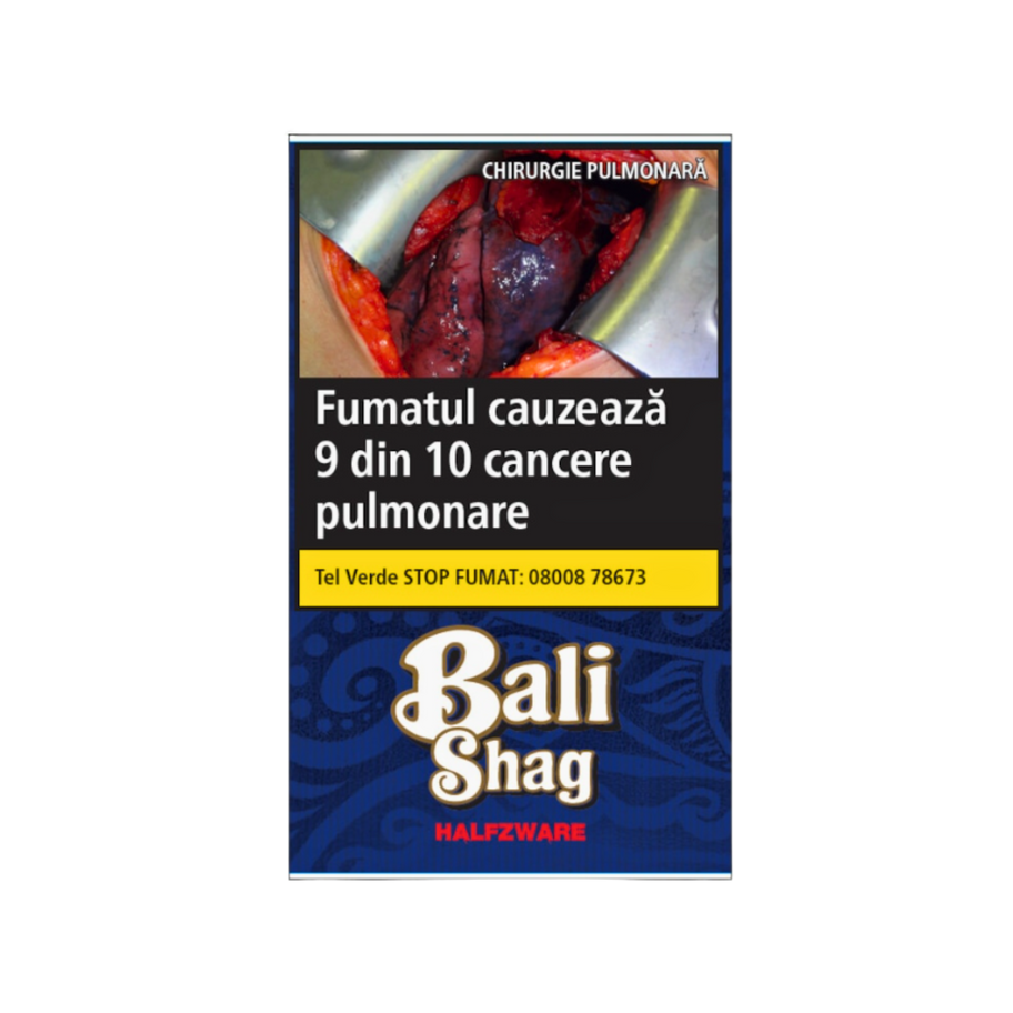 Tutun de rulat Bali Shag Halfzware 40g ambalaj frontal original
