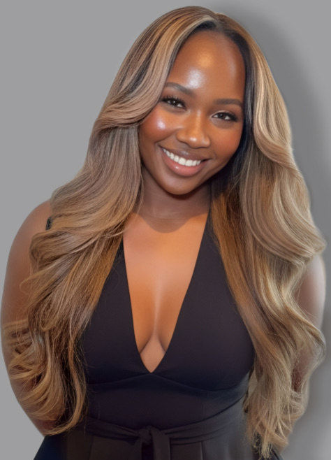 Thumbnail: THE ELLE'AN BLONDE LACE CLOSURE WIG