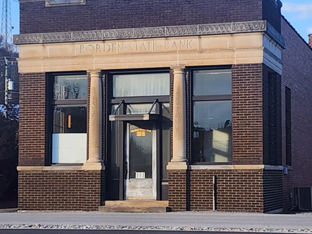 The Town of Borden Seeks to Turn the Historic Borden State Bank Building Into Restrooms Along the Monon South Trail