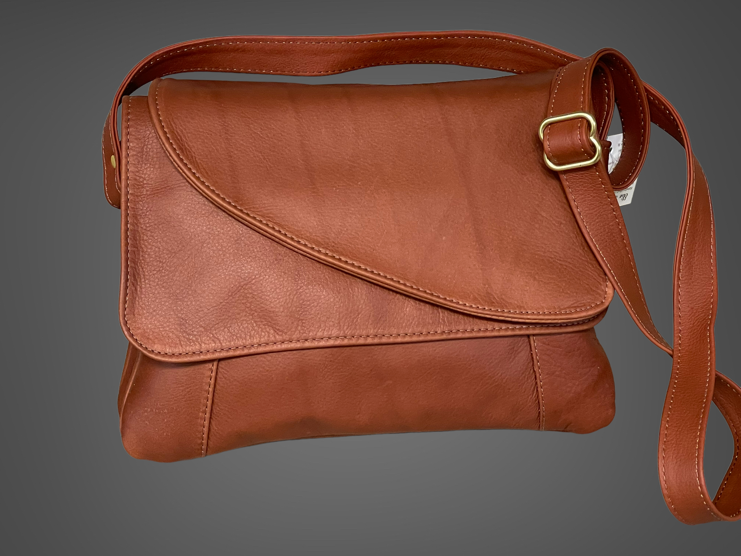 Tulip Leather Crossbody Bag Brandy Style 112