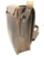 Thumbnail: Messenger Style Leather Crossbody Bag 