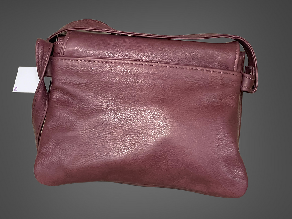 Thumbnail: Tulip Leather Crossbody Bag Wine Style 112