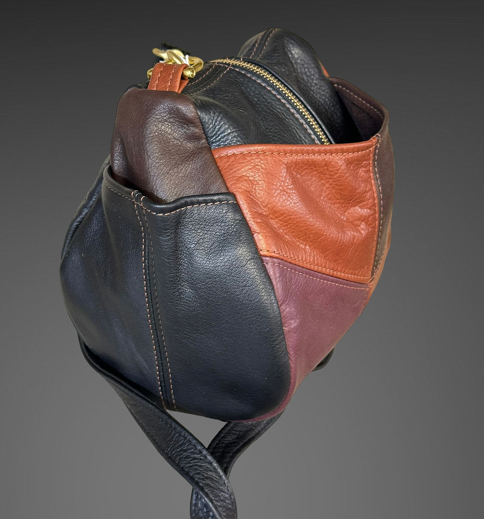 Thumbnail: Droplet Leather Crossbody Bag Multi Tone Style 130