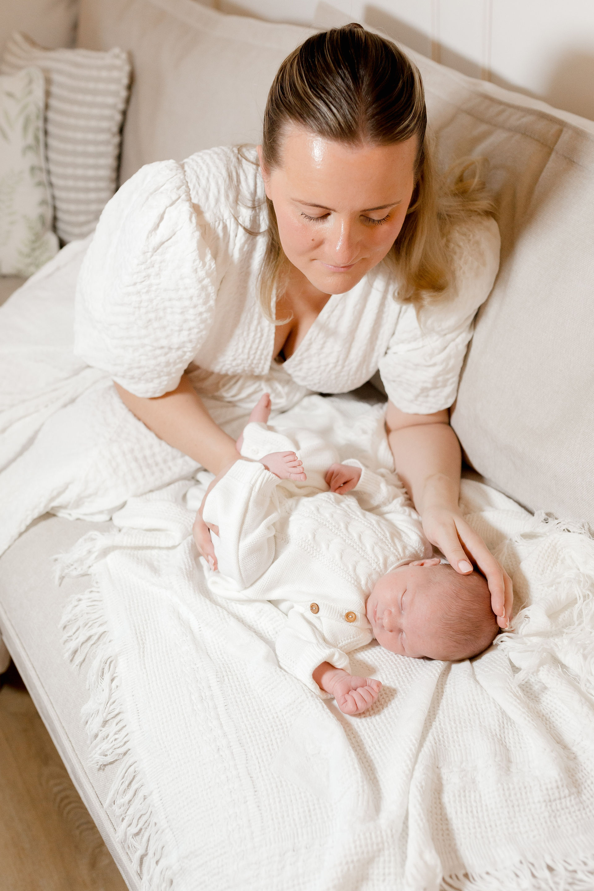 in home newborn session colchester newborn photographer