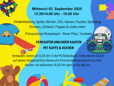 Kinderflohmarkt in Rickenbach – erstmals am Mittwochnachmittag!