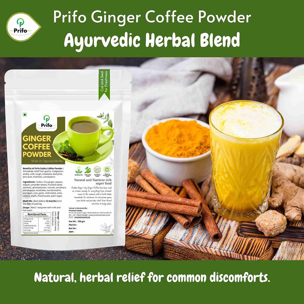 Thumbnail: Prifo Sukku Coffee Powder | For Cough and Cold  | with 21 Ayurvedic Herbs | 250g