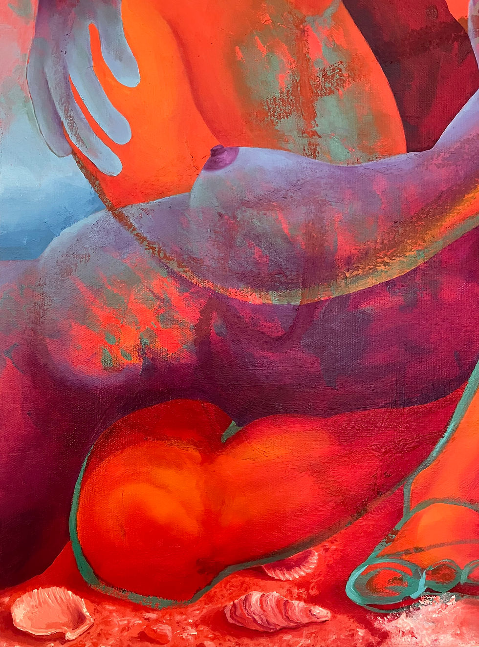 A shell contains the glimmering sea (detail)