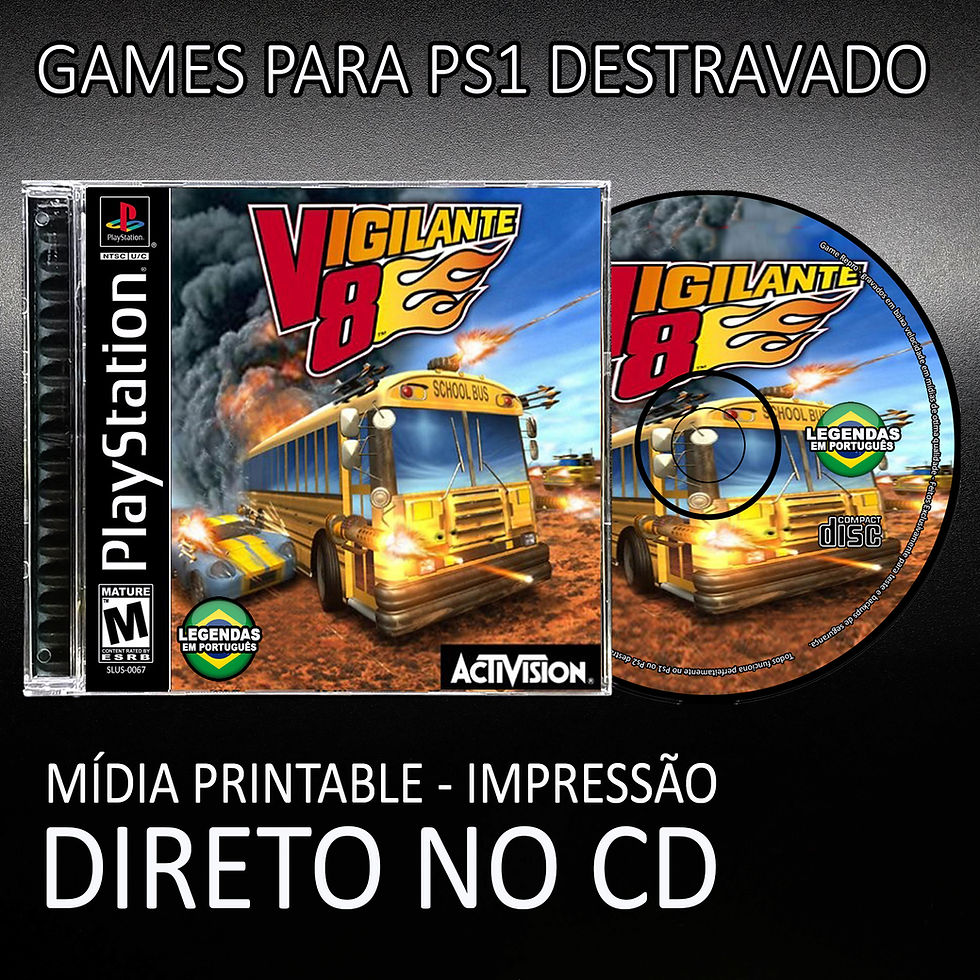 Miniatura: Vigilante 8 -Mídia Preta - Repro Playstation 1 PSX / PS1 By XGAMELIVE