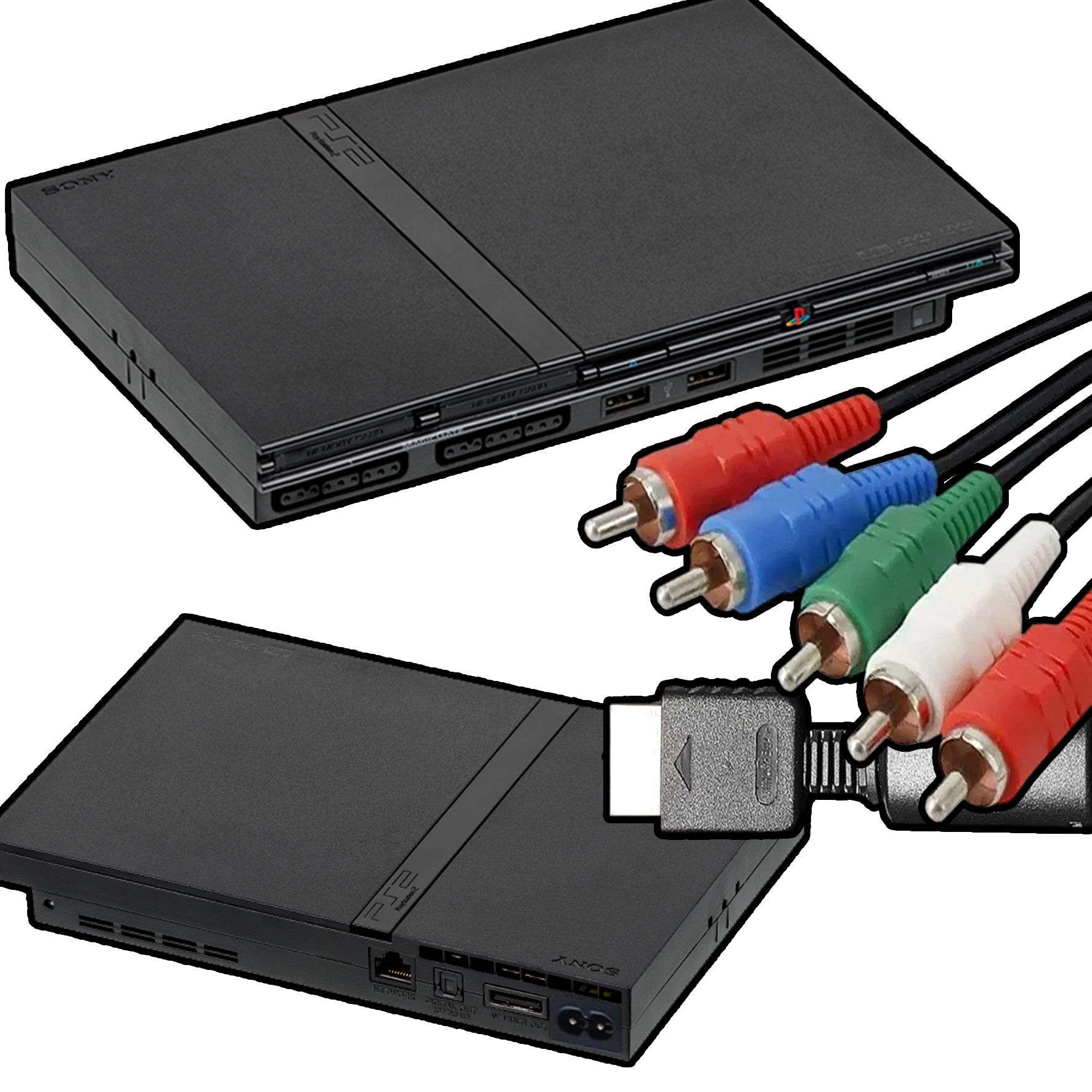 Cabo video componentes Playstation 2 - Ps2 Rca Audio e Video By XGAMELIVE