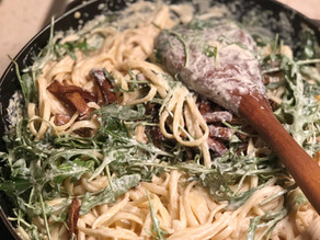 Linguines crémeuses et roquette - Vegan