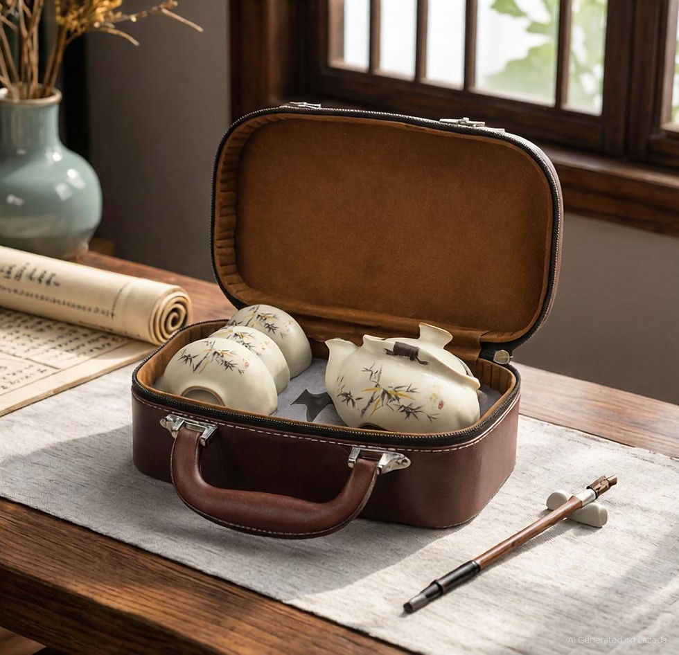 Sipping Serenity Tea Set (Dark Brown)