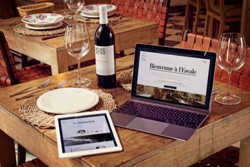 Design for the website of the Hôtel Restaurant L'Escale, Bagnes CH.