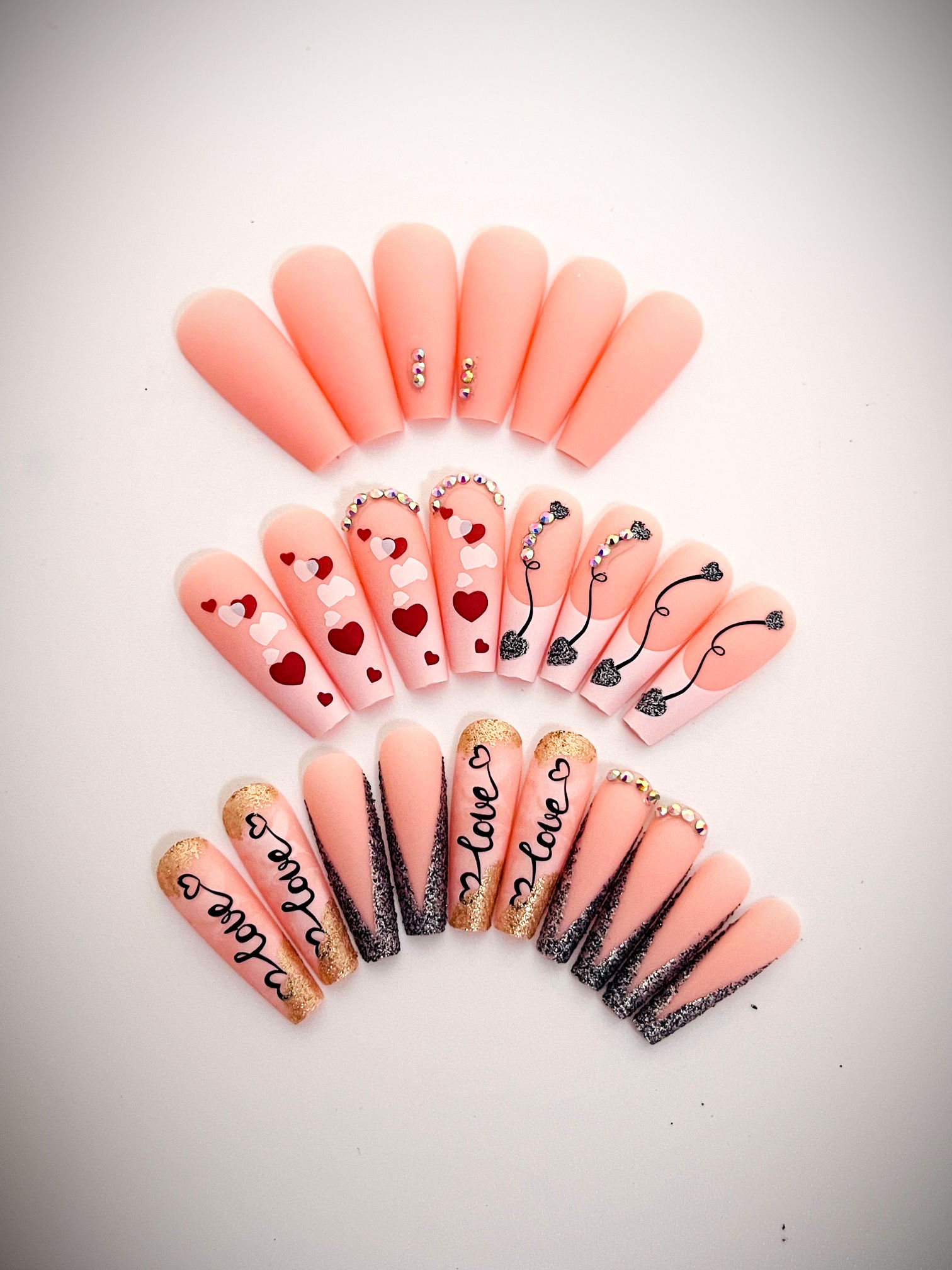 La La - Press On Nail Set - Long/Coffin