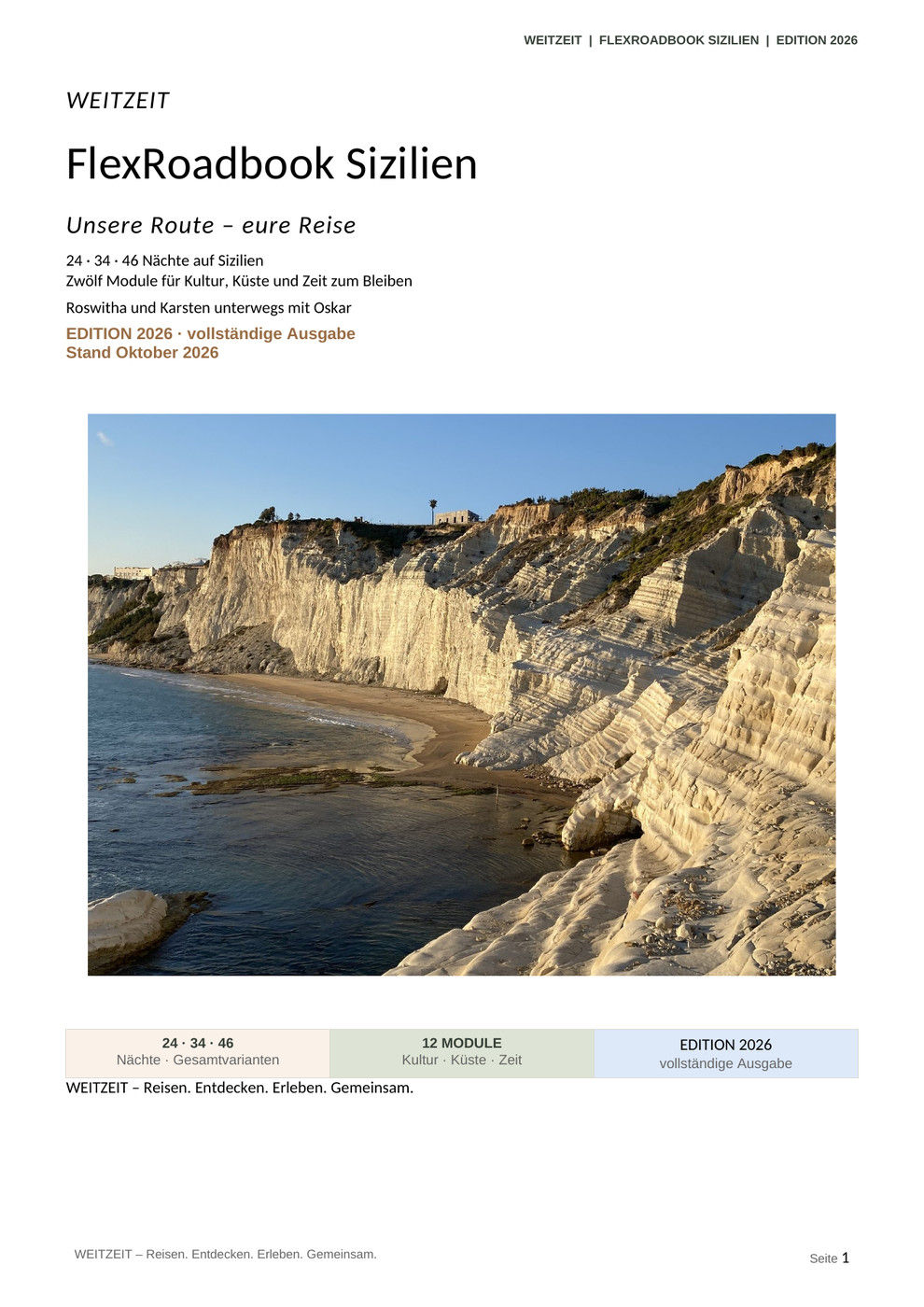 Cover FlexRoadbook Sizilien – Edition 2026 mit Scala dei Turchi