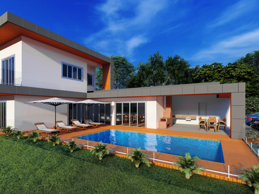 Soluções completas de projeto de arquitetura e engenharia para casa térrea em Domingos Martins, com distribuição funcional e estrutura segura