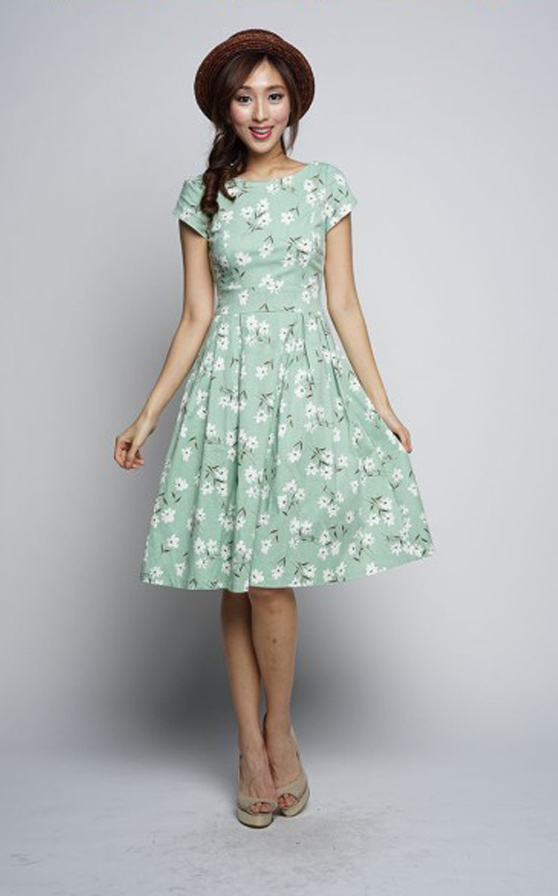 Pretty Sunshine Midi Sleeve Dress